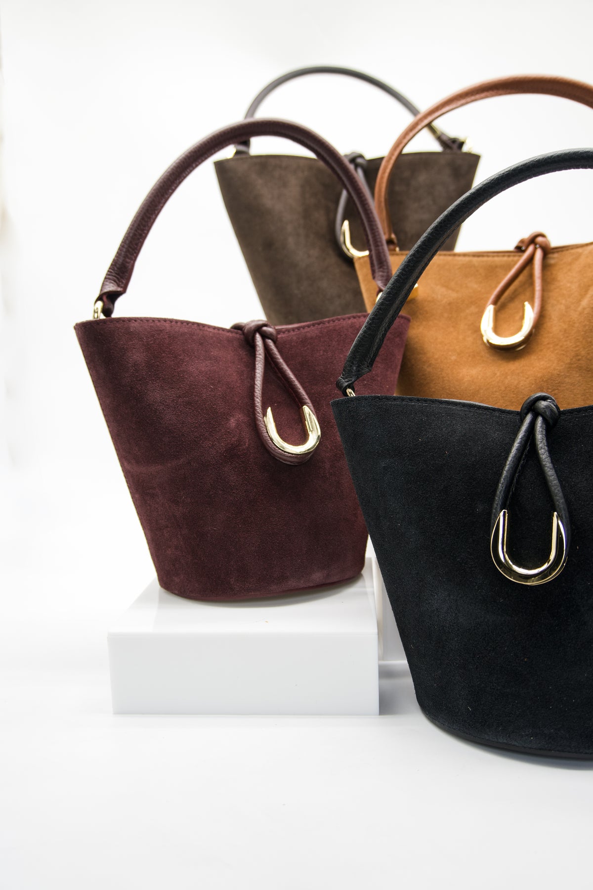 Giorgia Italian Suede Bucket Bag