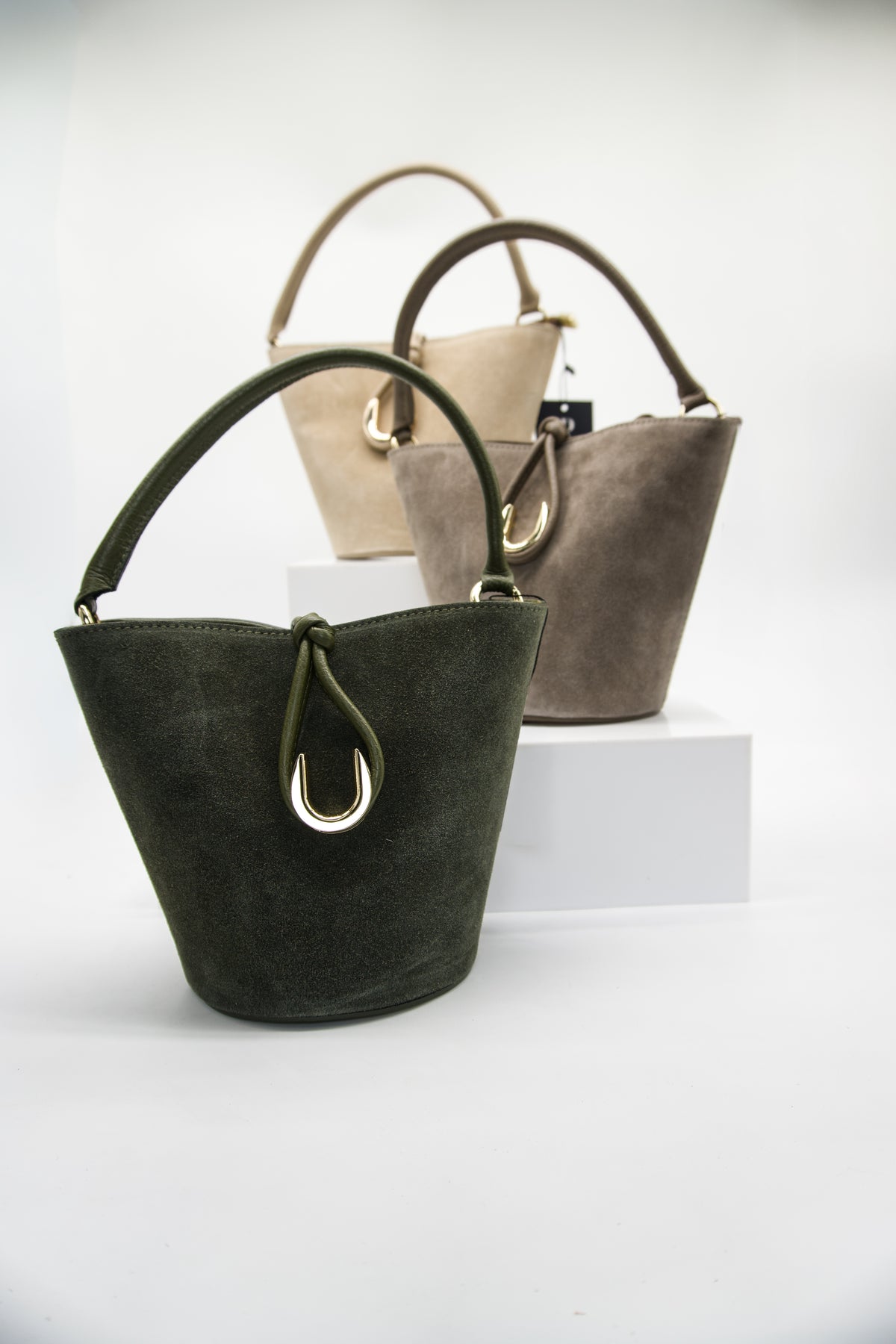 Giorgia Italian Suede Bucket Bag