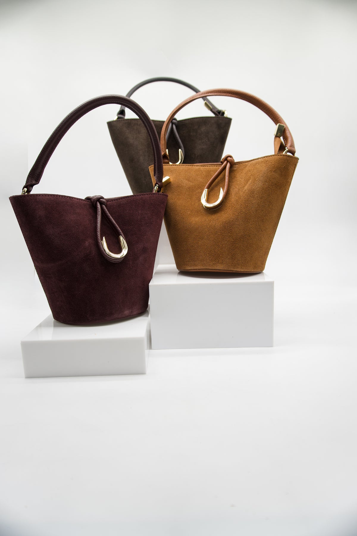 Giorgia Italian Suede Bucket Bag
