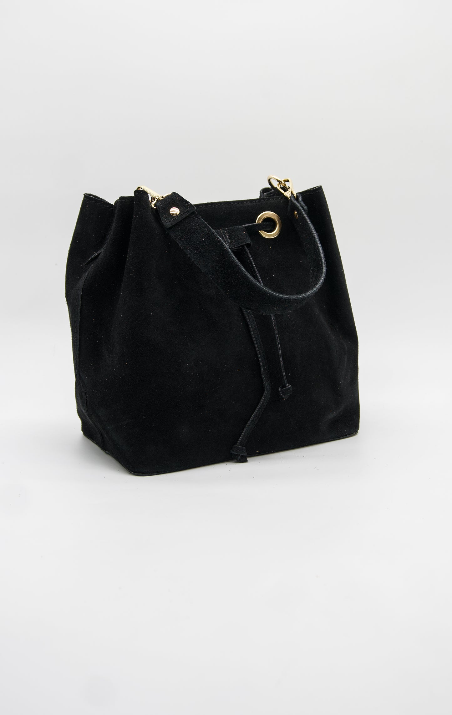 Elena Soft Italian Suede Bucket Bag