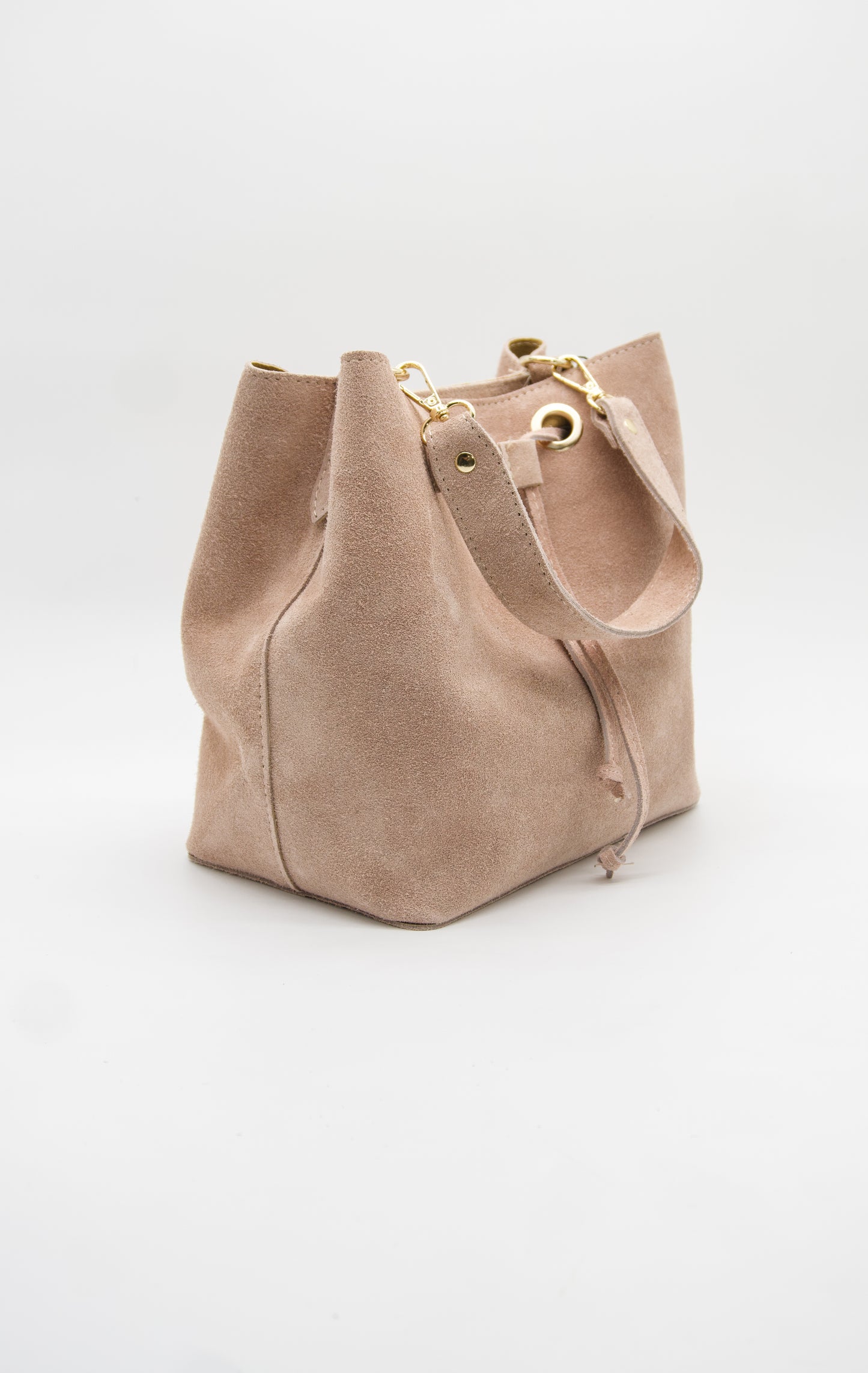 Elena Soft Italian Suede Bucket Bag