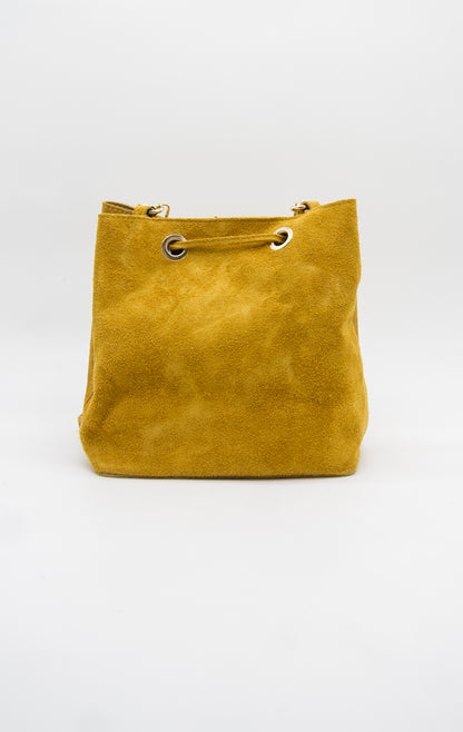 Elena Soft Italian Suede Bucket Bag