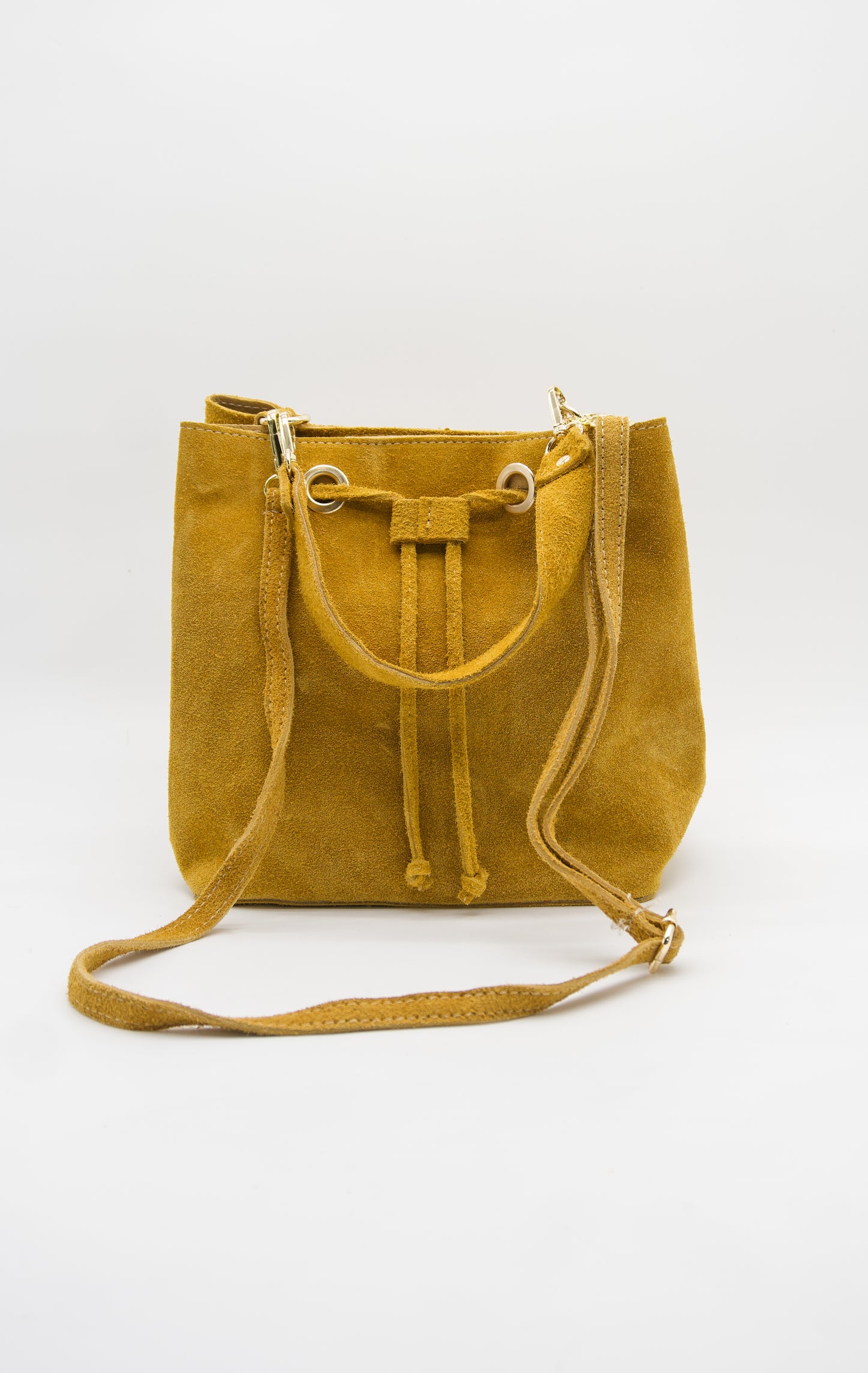 Elena Soft Italian Suede Bucket Bag