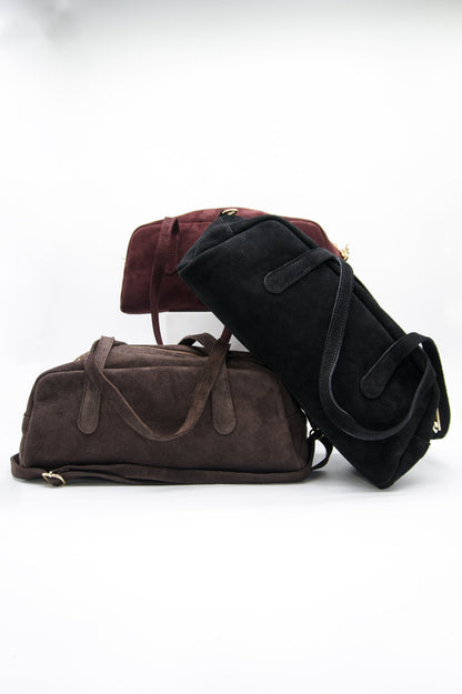 Fiorella East West Italian Suede Bag