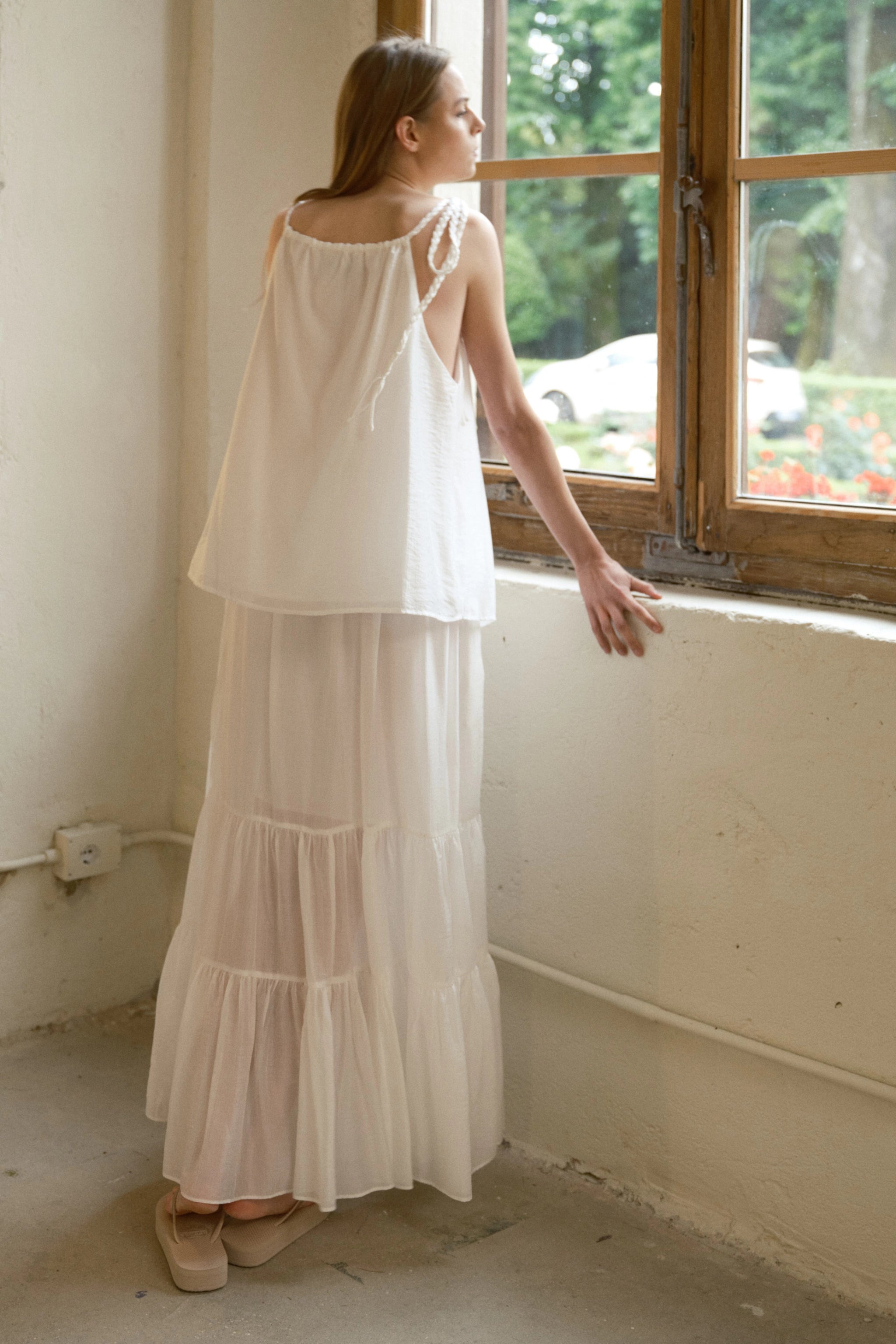 Braided Trim Halter Top