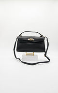 Viola Top Handle Turn Clasp Italian Leather Bag