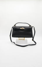 Viola Top Handle Turn Clasp Italian Leather Bag