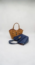 Bella Italian Leather Turn Clasp Bag