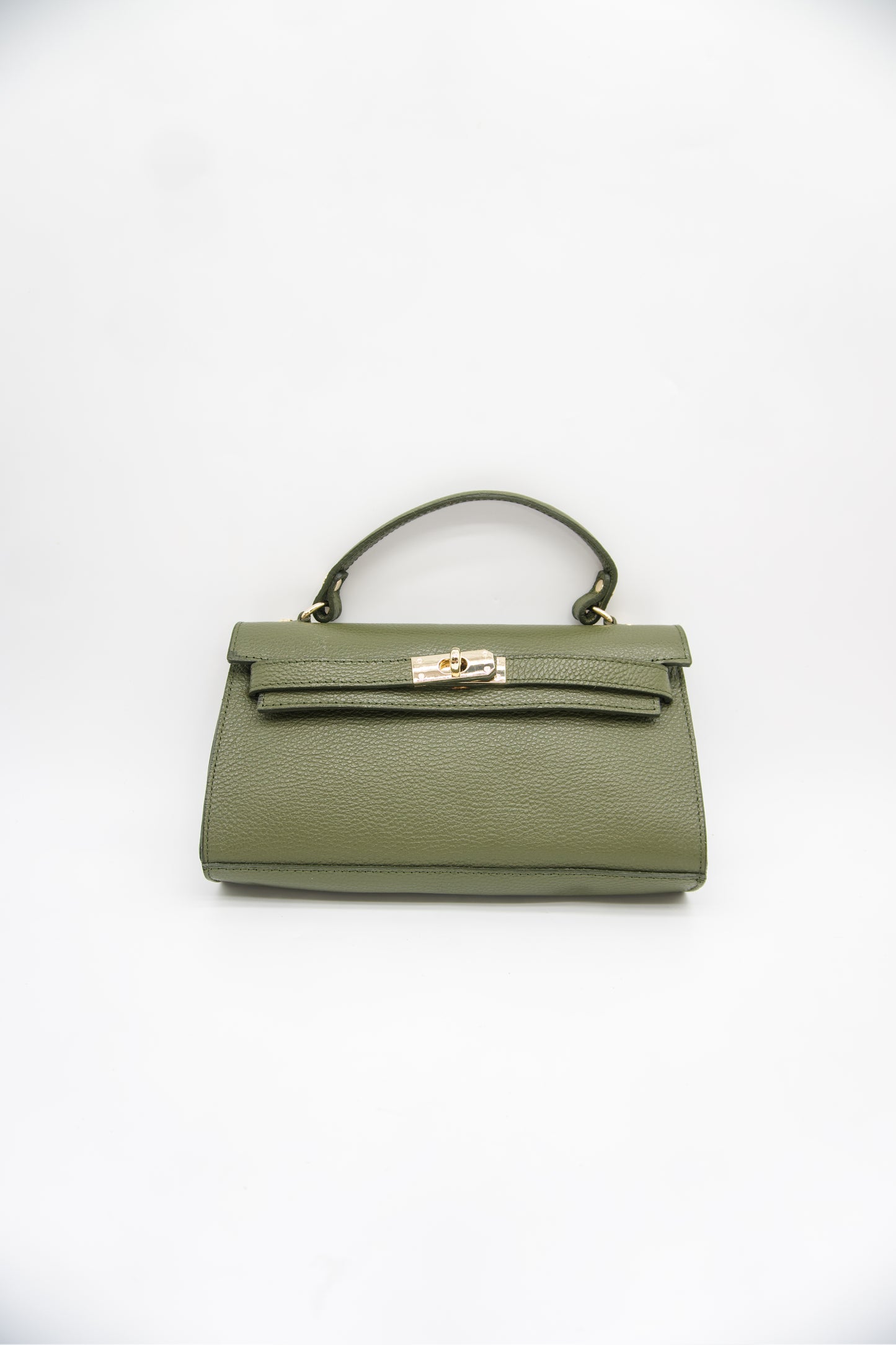 Viola Top Handle Turn Clasp Italian Leather Bag