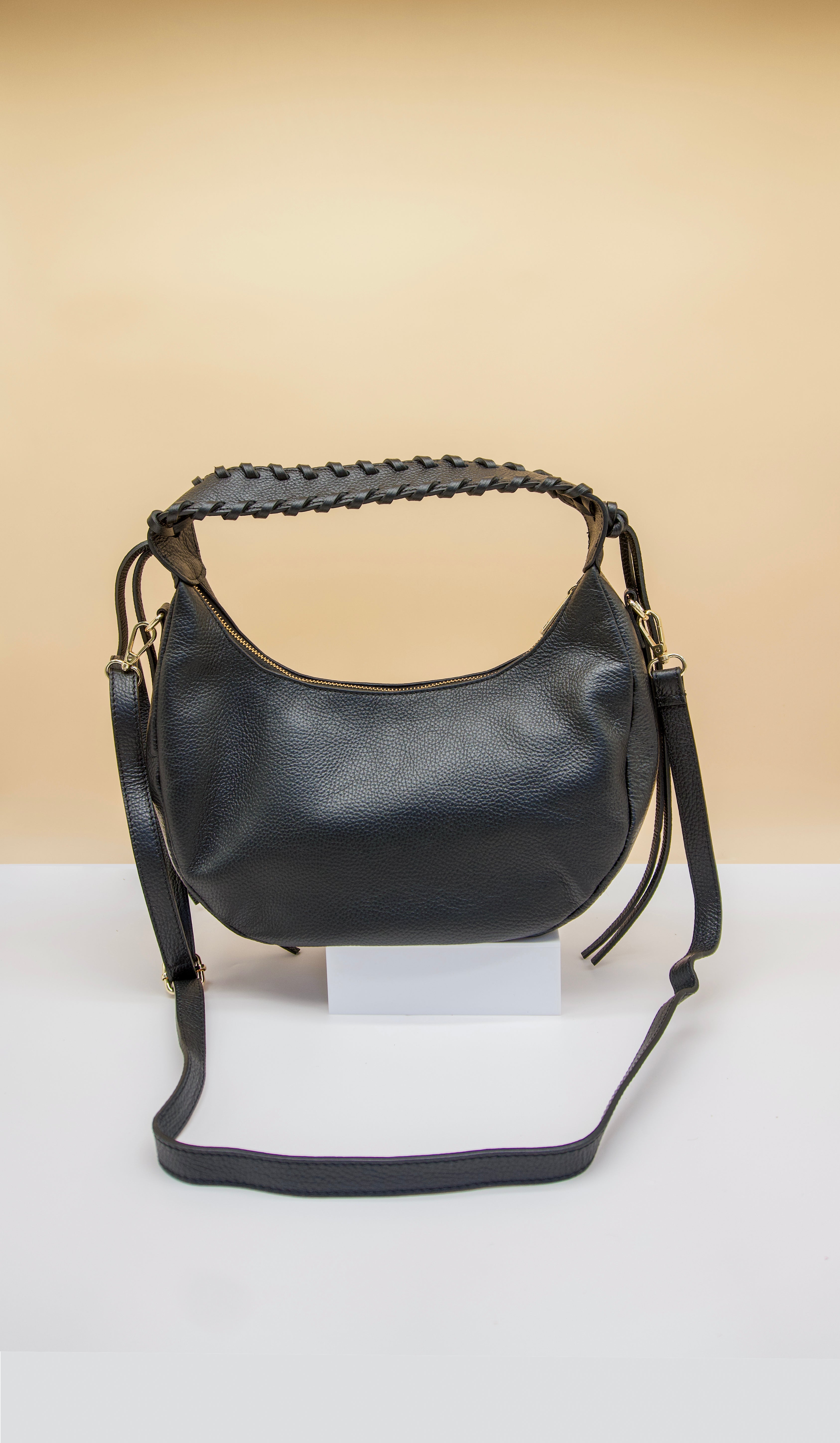Winnie Whipstitch Hobo Italian Leather Bag