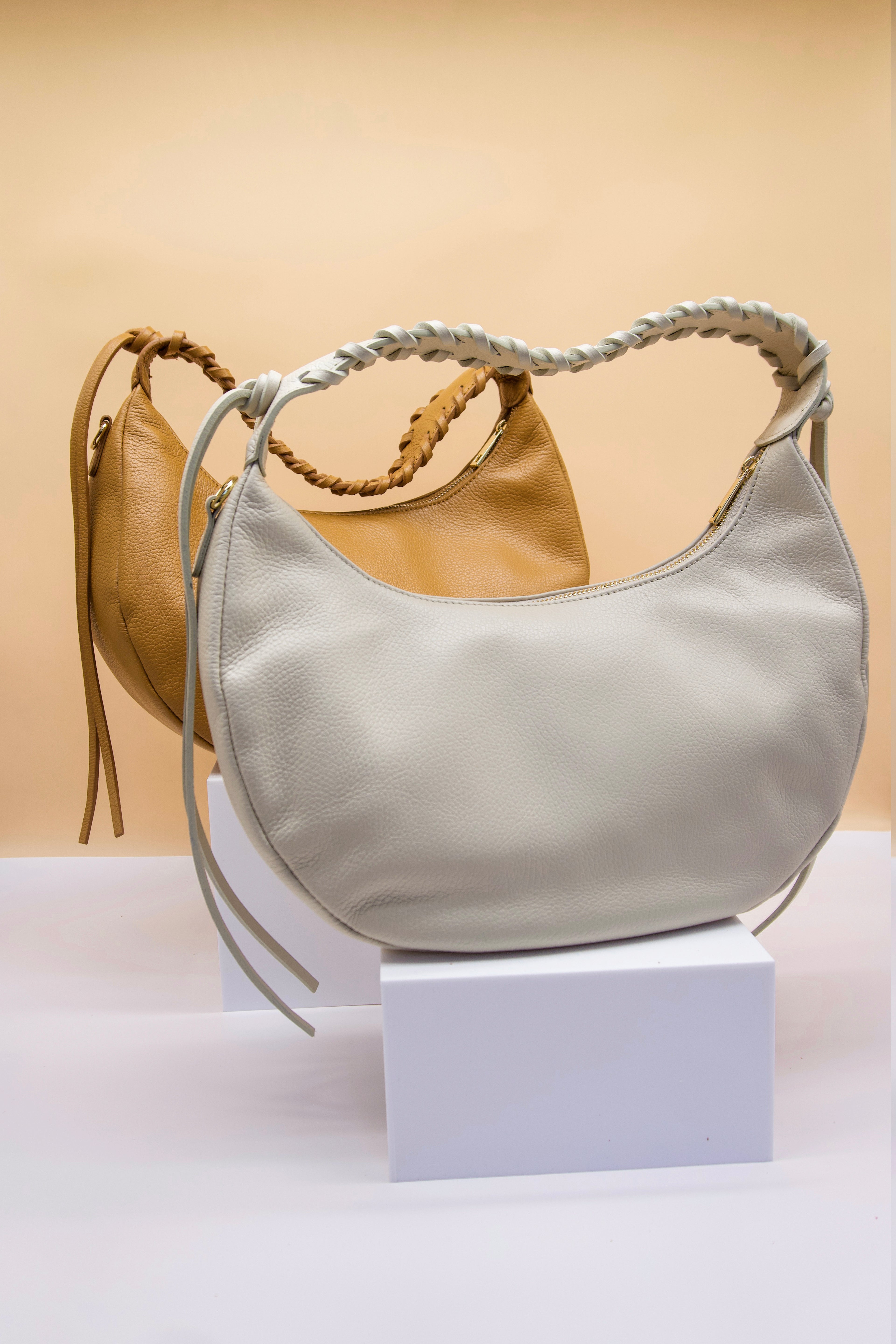Winnie Whipstitch Hobo Italian Leather Bag
