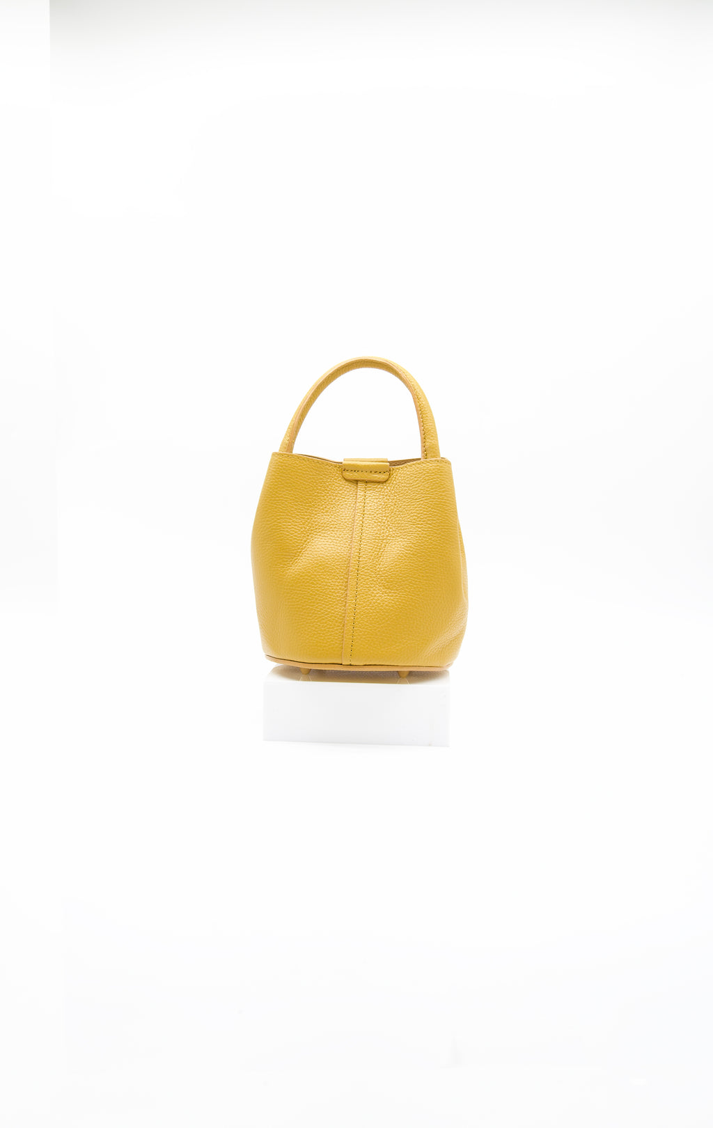 Gabriella Top Handle Italian Leather Bucket Bag