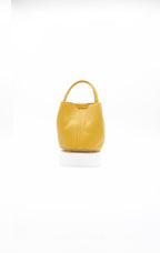 Gabriella Top Handle Italian Leather Bucket Bag