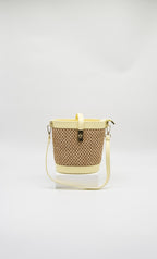 Margherita Raffia & Leather Bucket Bag
