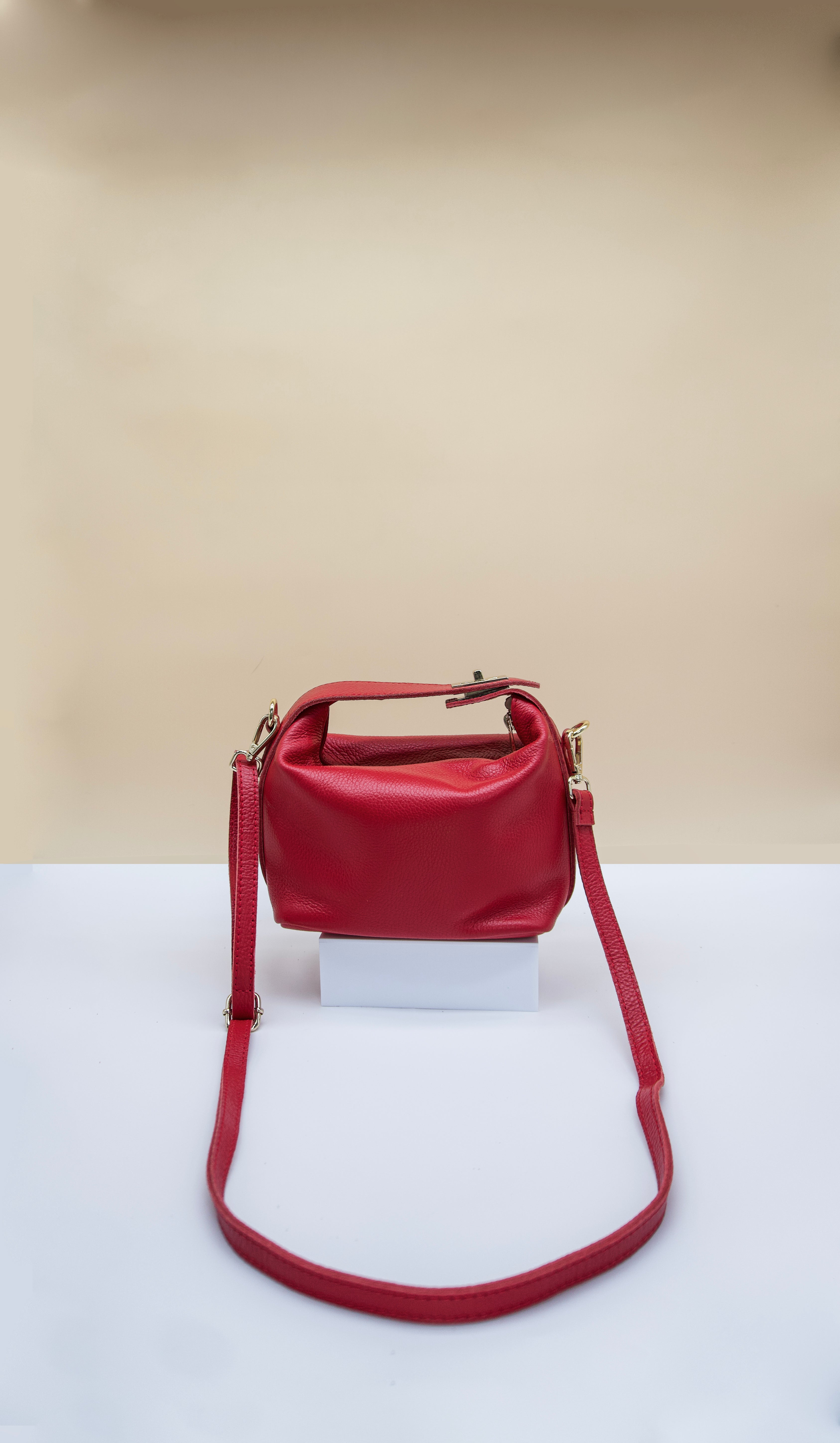 Zara Top Handle Leather Handbag